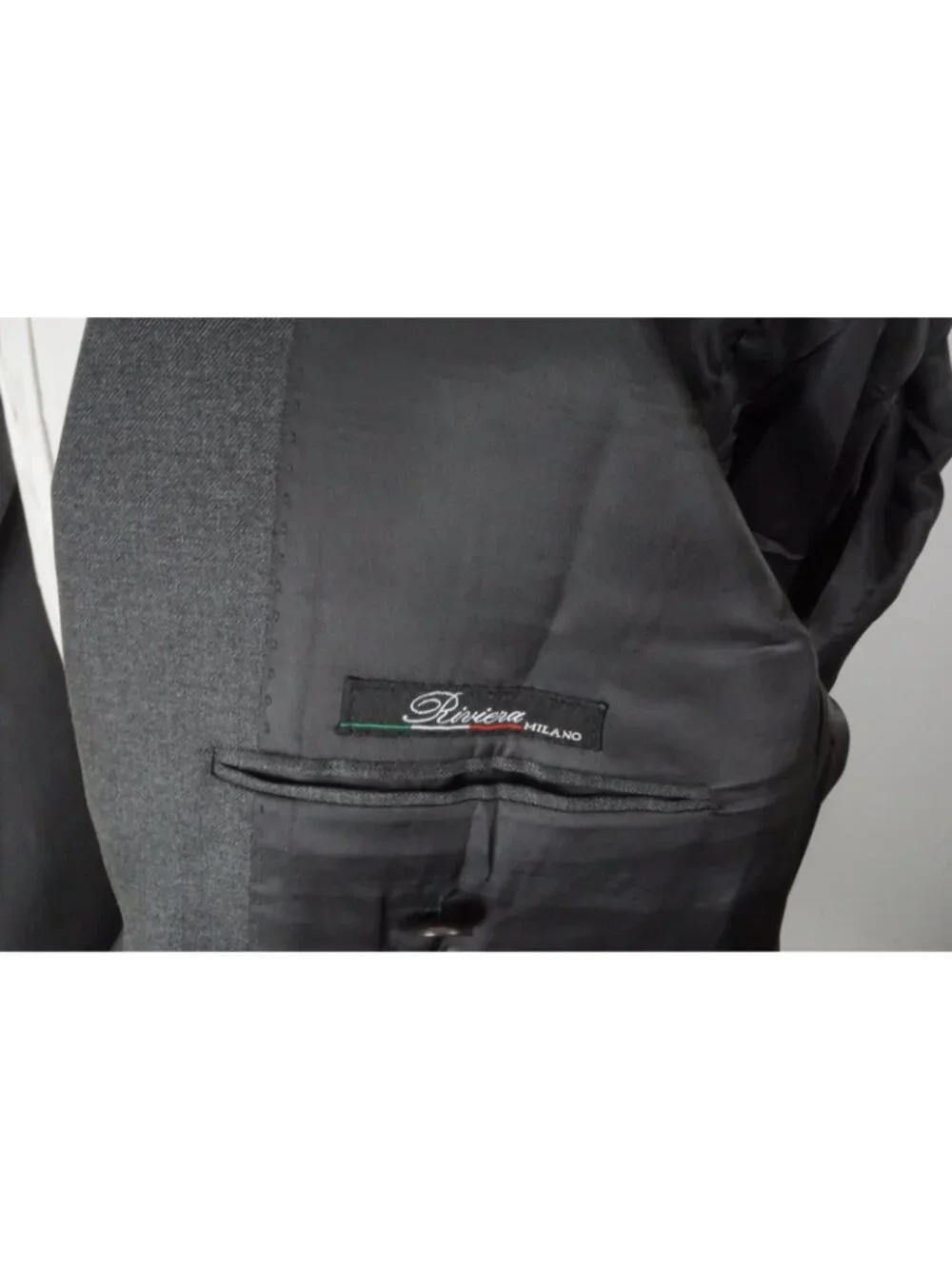 Riviera Milano Gray Loro Piana Wool 2 Pc Suit Jacket Pants Sz 42R Brand New